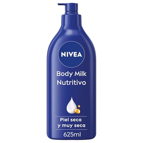 Body Milk Nutritivo (1 x 625 ml), leche corporal que hidrata durante 72 h, crema hidratante corporal con aceite de almendras y ácido hialurónico, para piel seca