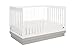 Babyletto Harlow 3-in-1 Convertible Crib, White with Grey Acrylic