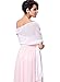 Kate Kasin Wedding Soft Chiffon Evening Party Shawls Scarves for Women White
