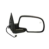 2000-2006 Chevrolet/Chevy/GMC Suburban 1500 2500, Tahoe, Yukon, Yukon XL 1500 XL 2500 Power Heated Black Textured Rear View Mirror with Puddle Light/Lamp Right Passenger Side (2000 00 2001 01 2002 02 2003 03 2004 04 2005 05 2006 06)