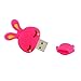 CHUYI Cute and Novelty Animal Series Rabbit Shape Design 32GB USB 2.0 Flash Drive Bunny Pen Drive Memory Stick Cartoon Thumb Drive Lovely Jump Drive Data Storage U Disk Gift (Pink)