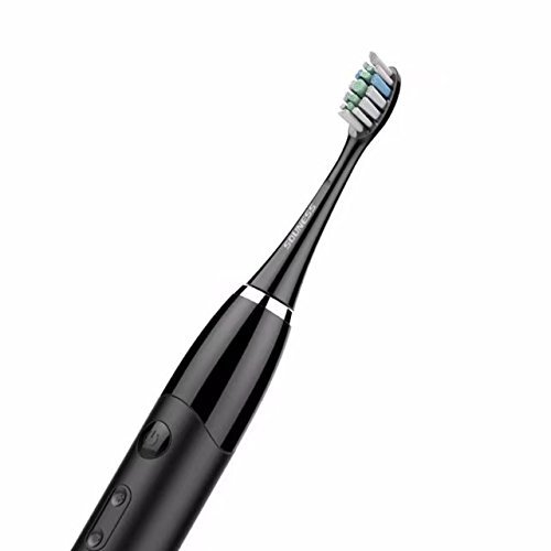 SOUNESS Sonic Electric Toothbrush Rechargeable (Black)