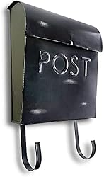 NACH Rustic Black Mailbox with Newspaper