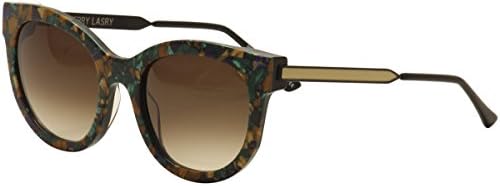 Lively V45 Floral Green Multi/Matte Gold Cat Eye Sunglasses 56mm