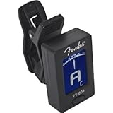 Fender Clip-On Tuner FT-004 for Guitar, Ukulele, Bass, Violin, Mandolin, and Banjo