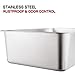 Yangbaga Stainless Steel Litter Box for Cat and Rabbit, Odor Control Litter Pan, Non Stick, Easy to Clean, Rust Proof, Large Size with High Sides and Non Slip Rubber Feets