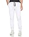 WT02 Men's Twill Jogger Pants, White, Large