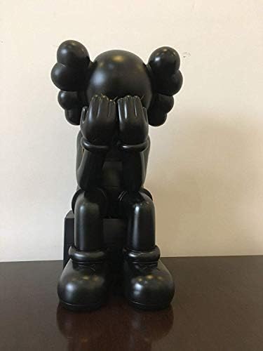 11'' 28CM Garden Sitting Fiberglass KAWS Passing Through Statue Model Toys Companion Street Art Harbour City PVC Action Figure Collection Model Art Toy (Model A)