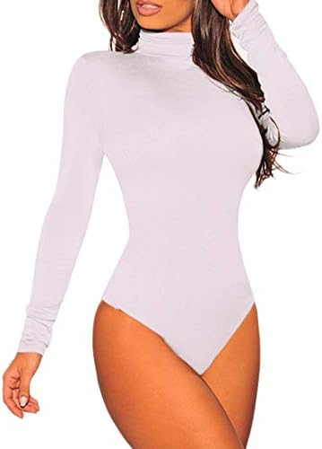 Foryingni Women's Long Sleeve Bodysuit Clubwear Tops