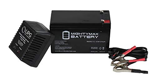 12V 7.2AH Battery Replacement for APC APCRBC123 + 12V 1Amp Charger - Mighty Max Battery brand product