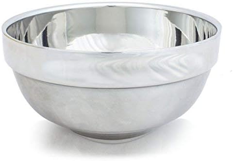 The Bluebeards Revenge, Traditional Stainless Steel Lathering Shaving Bowl for Shaving Creams and Soaps, Silver, Single
