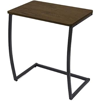 Amazon Com Homemaxs C Table Sofa Side End Table Wood Finish Steel