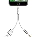 2 in 1 iphone 7 adapter , ALOOK Lightning Adapter and charger , 3.5mm Earphones Jack Cable for New iPhone 7/7 plus (Silver)-No Music Control and Calling Function
