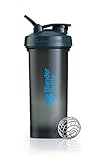 BlenderBottle&nbsp;Pro45&nbsp;Extra Large Shaker Bottle, Grey/Blue, 45-Ounce
