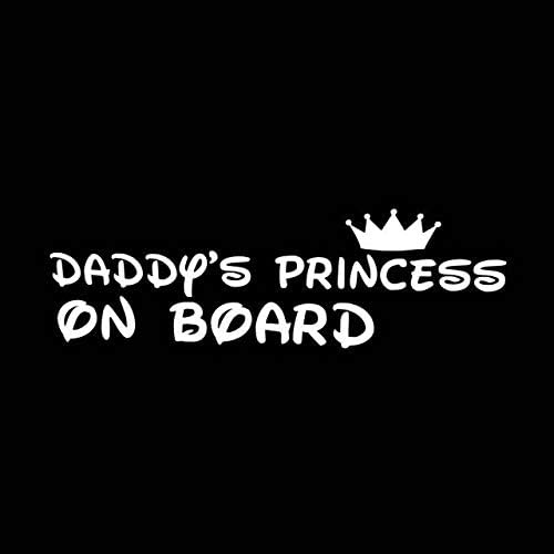 Hitada - 15.2CMx4.6CM Lovely Vinyl Car Sticker Decals Daddy's Princess On Board Black Sliver