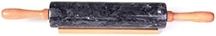 KDJJH Marble Rolling Pin, with Wooden Cradle Rolling Pins Dough for Children'S Rolling Pin with handle Christmas Rolling Pin for Baking,6x45cm/6x18inch