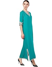 Vestido musulmán Dubai Kaftan para mujer de media manga árabe vestido largo Abaya ropa islámica niñas caftan jalabiya 2pcs