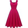 DRESSTELLS Elegante plooirok voor dames, retro rockabilly-jurk, vintage cocktailjurk, midi-lang