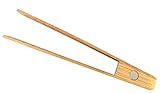 Toaster Tongs With Magnet | Kitchen Utensils For Cooking & Holding Toast Bacon Muffin Bagel Bread | 7.5 Inch Long Natural Toxic Free Bamboo