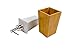 Bamboo Bathroom Accessories Set – Wood Bathroom Set Complete with Soap Dispenser, Toothbrush Holder, Soap Holder, Mug – Bamboo Wood Bathroom Modern Vanity Set
