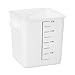 Rubbermaid Commercial Products Plastic Space Saving Square Food Storage Container for Kitchen/Sous Vide/Brining, 8 Quart, Lid Sold Seperately, White (FG9F0600WHT)