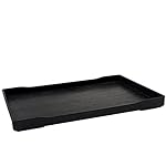 OMEM Reptile Bowl Large Food and Water Dish Also Fit for Bath (L, Black)