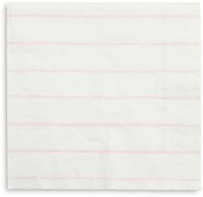 Paper Napkins Wedding Napkins Anniversary Party Paper Napkins Pink Stripes 6.5 inch Pak of 32