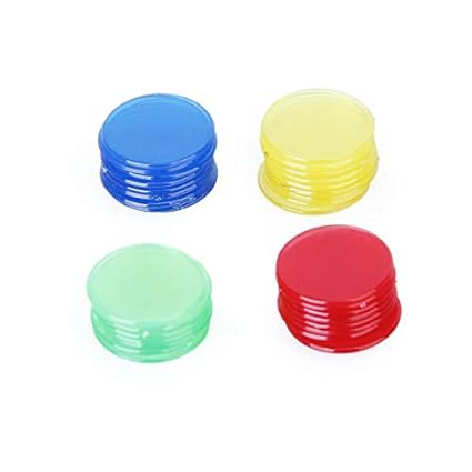 ELECTROPRIME 100 Professional 3/4 Count Bingo Chips Markers for Bingo game Cards 4 Color