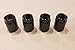 Set of 4 Nuts- Universal Black TPMS Sensor Air Valve Stem Mounting Nut Tire Pressure Monitoring System for Black Wheels and Rims