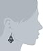 1928 Jewelry Jet Filigree Teardrop Chandelier Earrings