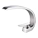 Fapully Modern Bathroom Vessel Sink Faucet Long Curved Spout Single Handle Vanity Faucet,Brushed Nickel