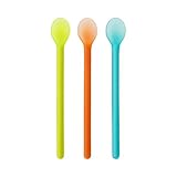 Boon Serve Baby Feeding Spoons, Blue/Orange/Green, (Pack of 3)