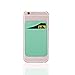 Magic Vosom Card Secure Holder Stick on Lycra Wallet Pouch Support iPhone 6 7 Samsung Galaxy and Blu Smartphones Light Green