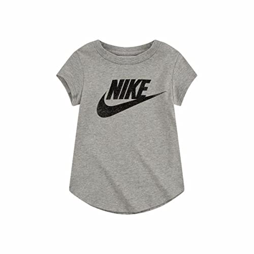 Nike Mädchen Futura S/S T-Shirt, Dk Grey Heather, 24 Monate
