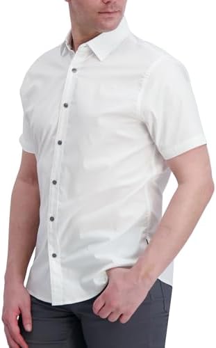 calvin klein slim fit short sleeve dress shirt Men's Shirts & Button Ups