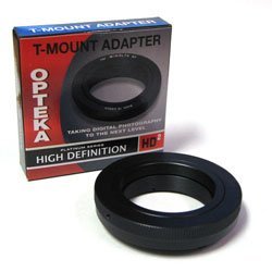 See Opteka T-Mount Adapter for Sony Alpha Digital SLRs DSLR-A350, A300, A200, A700, A900, A100, A380, A500, A550, A850, A450,A290, A390, A580, SLT-A33, A55, Minolta Maxxum 5D, 7D, 7, 9xi, 7xi and 5xi Details