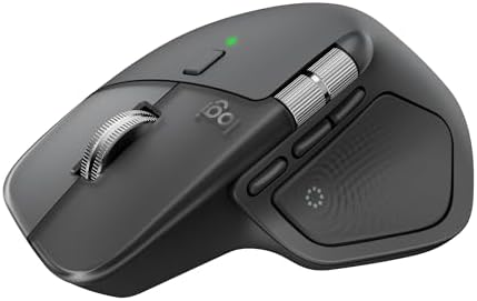 Logitech MX Master 4, Ergonomic Wireless Mouse with Advanced Performance Haptic Feedback, Ultra-Fast Scrolling, USB-C Charging, Bluetooth, Windows, MacOS - Graphite