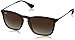 Ray-Ban RB4187 Chris Square Sunglasses, Rubber Havana/Brown Gradient Dark Brown, 54 mm