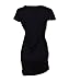 Face N Face Women's Summer Dresses Short Sleeve Casual Shirt Mini Dress with Pockets Black XX-Large