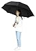 ZEKAR Largest ever on Amazon 68-inch wooden handle stick umbrella | Cover Family | Luxury Wood handle | Double canopy Windproof, Vented Design | Auto open Golf Umbrella | for Men & Women