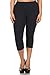 Leggings Depot Capri Basic Solid Leggings Navy Blue