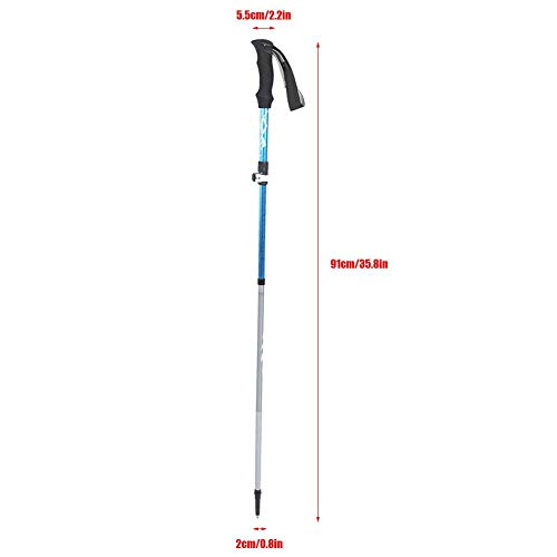 Tihebeyan Aluminium Alloy Hiking Stick Ultralight Walking Stick for Hiking Trekking and Mountaineering Telescopic Hiking Stick Trekking Poles - Thumbnail 7