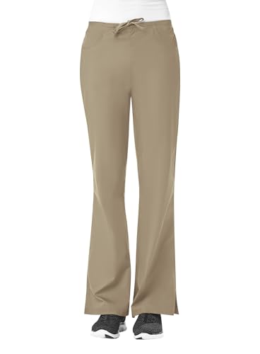 Maevn Core Women’s Classic Flare Medical Scrub Pant Khaki at Amazon