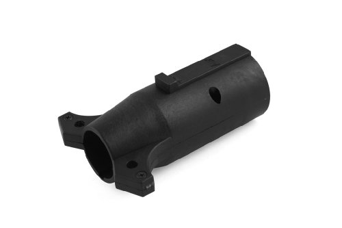 CURT 57260 7-Way RV Blade Vehicle-Side to 6-Way Round Trailer Wiring Adapter, Center Pin Auxiliary Power