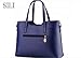 SILI JZOEOEU Women's PU Leather Shoulder Bags Top-Handle Handbag Tote Bag Simple Purse Fashion Cross Body Bag,Royal Blue