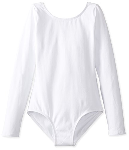 Big Girls O Neck Long Sleeve Leotard One Piece Top Bodysuit Dancewear Costumes