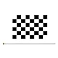 25 Pieces Checkered Flag 8 x 5.5 Inch Racing Polyester Flags on Plastic Stick ,Black & White Checkered Flag Racing Pennant Banner Flags,Decorations Supplies For Racing,Race Car Party,Sport Events