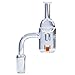 Shmokez 100% Made of Quartz 90 Degree 25mm Wide 4mm Wall Thick Quartz with Color Change Glass Collector(14mm Male)