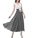 Women's Ivory Lace Top Chiffon Button V-Neck Bridesmaid Dresses with Cap Sleeves Mother of The Bride Dresses (US10, Dark Grey)