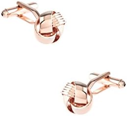 Intricate Knot Rose Gold Metal Cufflinks
